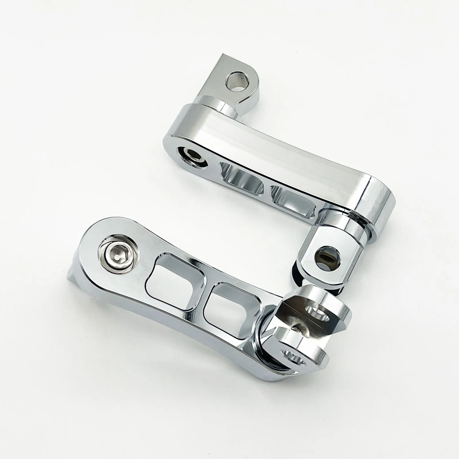 

Регулируемые пассажирские подножки для мотоцикла, дорожные колышки, зажим, опорный удлинитель, кронштейн, универсальный, подходит для Harley Honda Yamaha