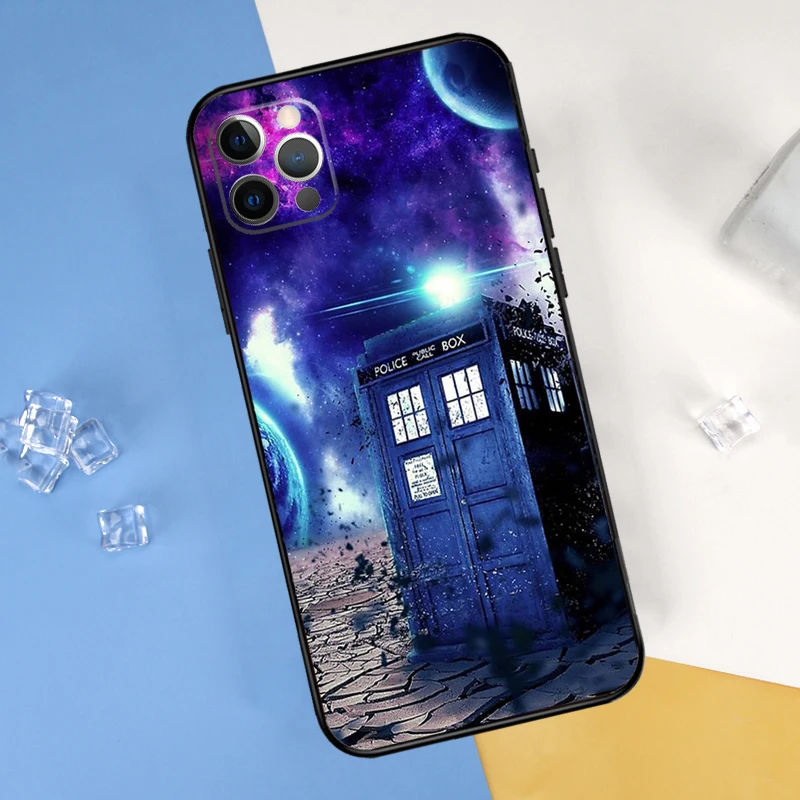 Защитный чехол Tardis для iPhone 11 12 13 Pro Max Mini X XS XR 7 8 Plus SE2 |