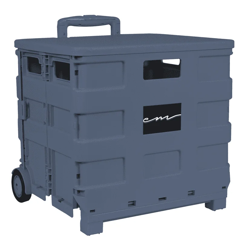 

Collapsible Cart Organizer, - Crate Tote for Shopping, Teachers, & School - Storage for Supplies, Art, and Tools Cable organize