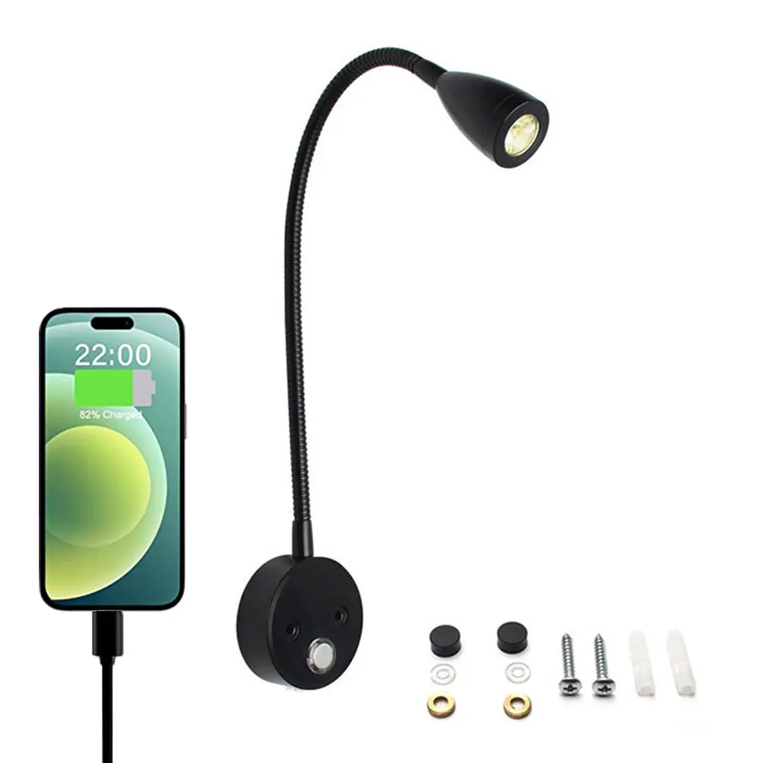 Светильник из черного алюминия 3000 К 6000 12 В для дома грузовика лодки автофургона и