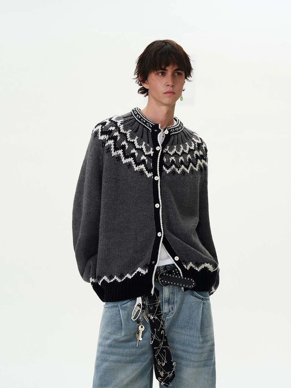 Tung солнце кардиган свитер мужской корейский Y2k Hombre мужская одежда свитера на