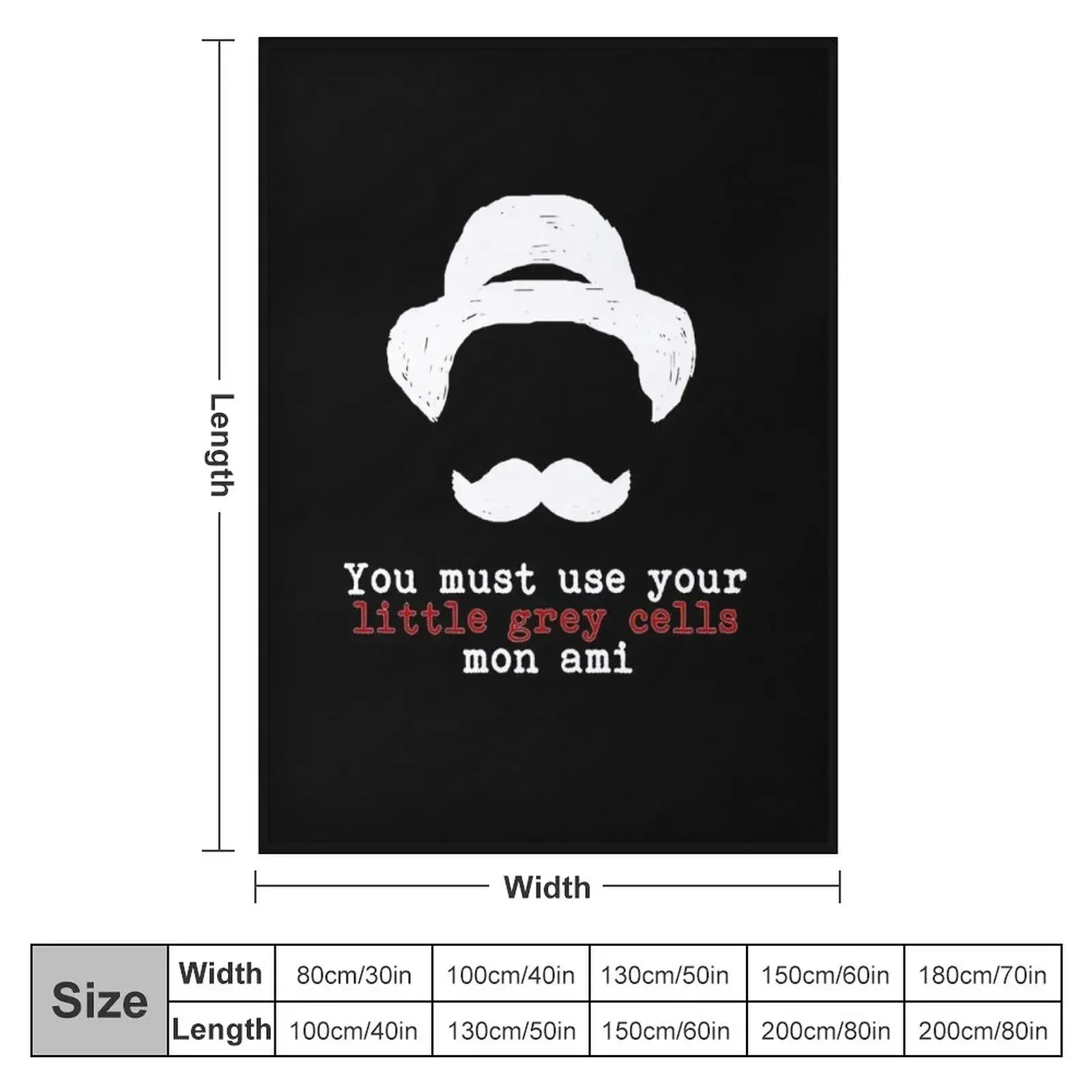 Одеяло с мелкими серыми ячейками Agatha Christie пушистые покрывала для кровати