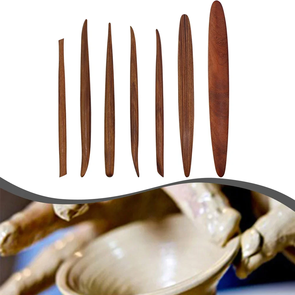 7 шт. инструменты для скульптуры из глины красного дерева с коробкой хранения