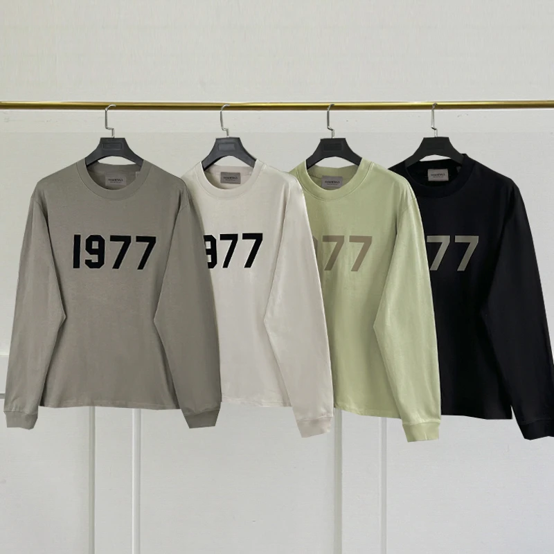 

Essentials Silicone Letter Long Sleeve T-Shirt Essentials Long Sleeve T-Shirt Fall/Winter Men's and Women's T-Shirt