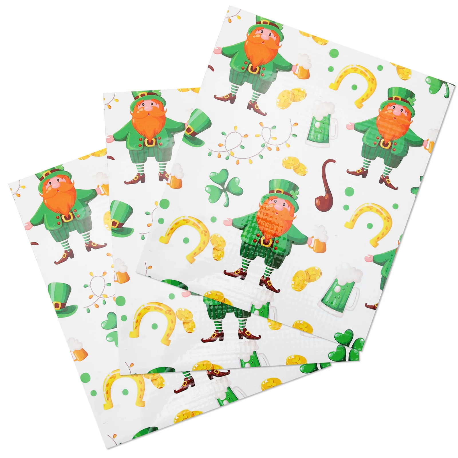 

3 Sheets T Shirts Transfer Papers St Patricks Day Heat Transfer Paper Clothes Transfer Paper Heat Transfer Paper