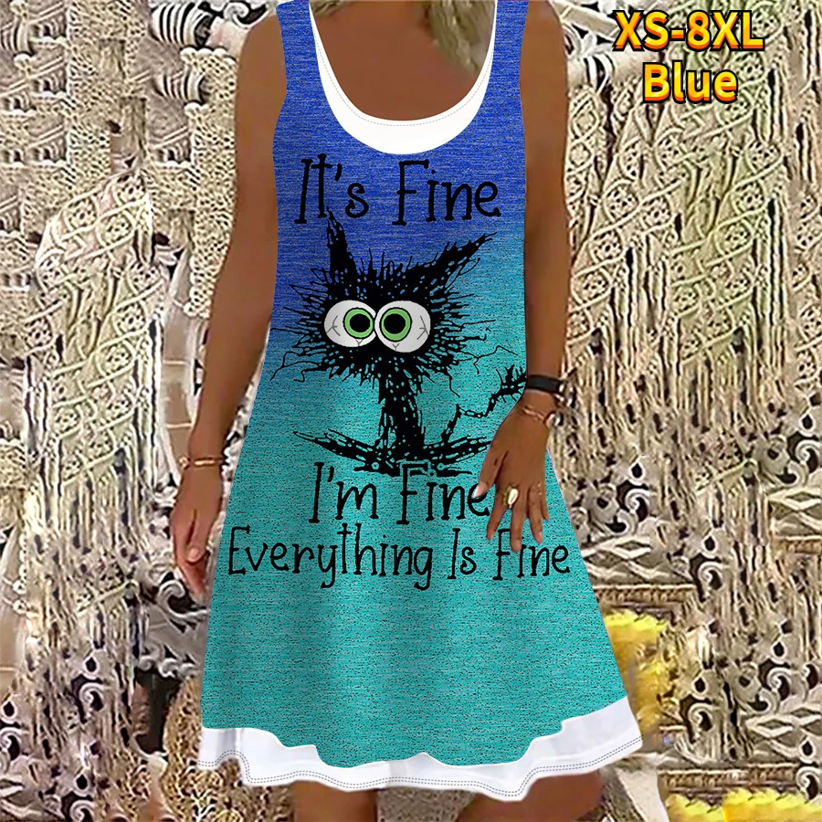 

Женское летнее платье, элегантные женские платья, женская одежда, Сексуальная Повседневная модная юбка без рукавов с принтом, новинка 2023