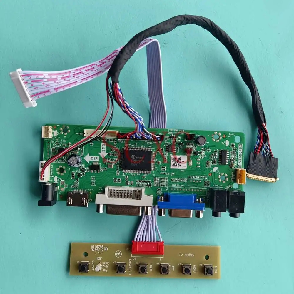 

Комплект для LTN156HT01-201, контроллер ЖК-дисплея, плата привода DVI VGA HDMI-совместимая с 1920*1080, 40-контактный LVDS, панель для ноутбуков 15,6 "60 Гц