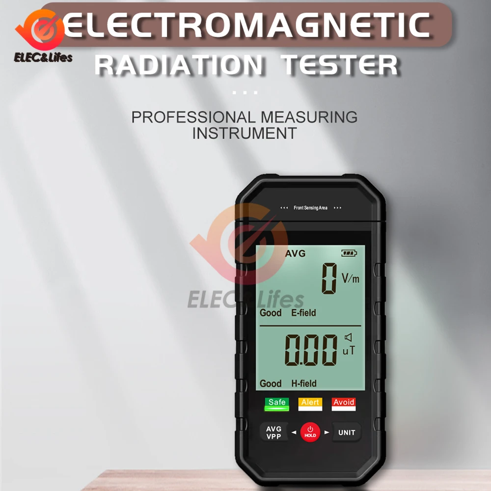 

Детектор электромагнитного излучения ET925 с большим экраном, тестер уровня звуковой светильник вой сигнализации с электромагнитным полем, и...