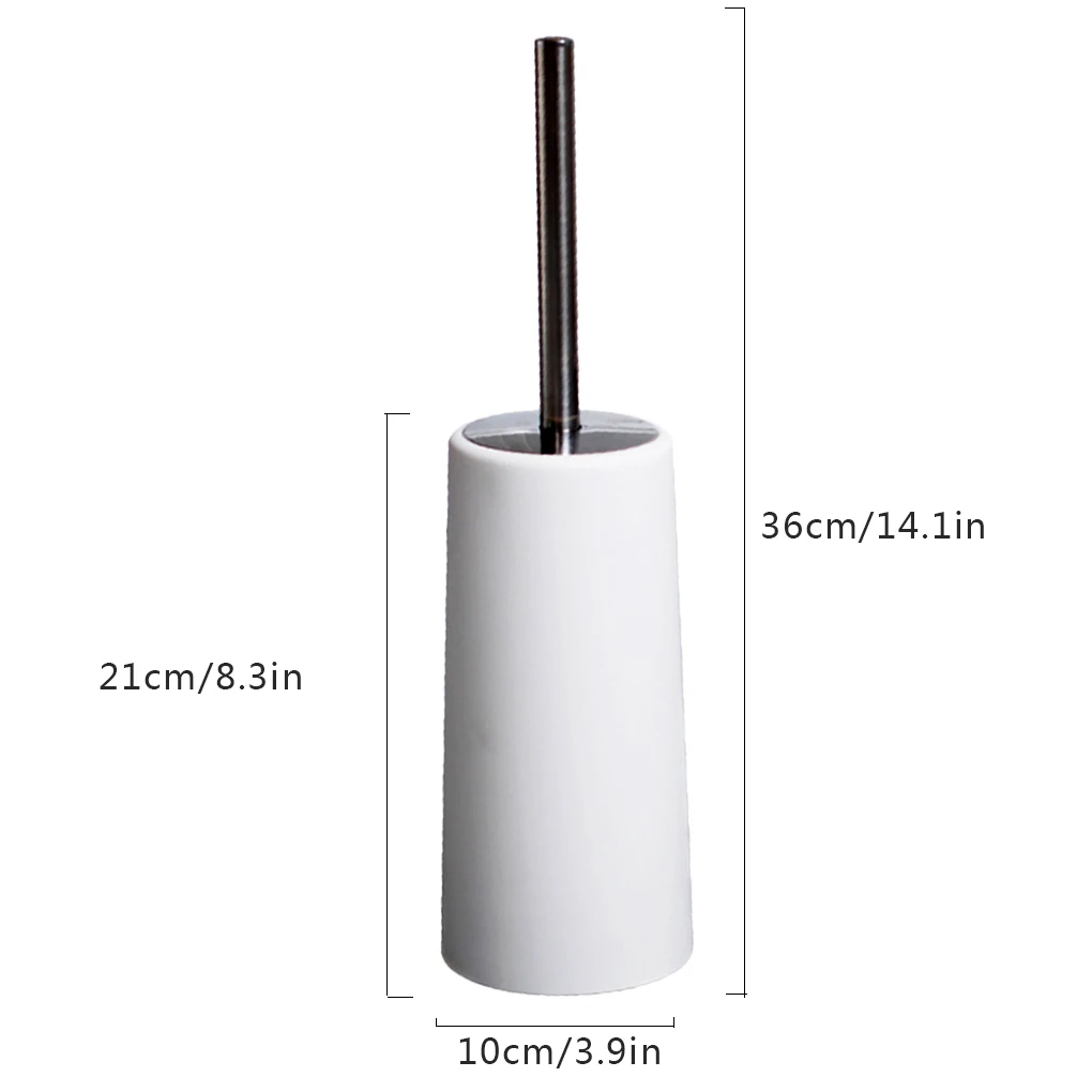 

Тонкая пластиковая щетка для унитаза с длинной ручкой из нержавеющей стали и держатель с крышкой для глубокой очистки ванной комнаты