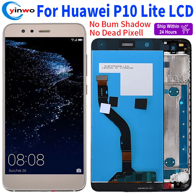 

100% Test 5.2" Original For Huawei P10 Lite LCD Display Touch Screen Digitizer Assembly LX2J LX2 LX1A L03T LX3