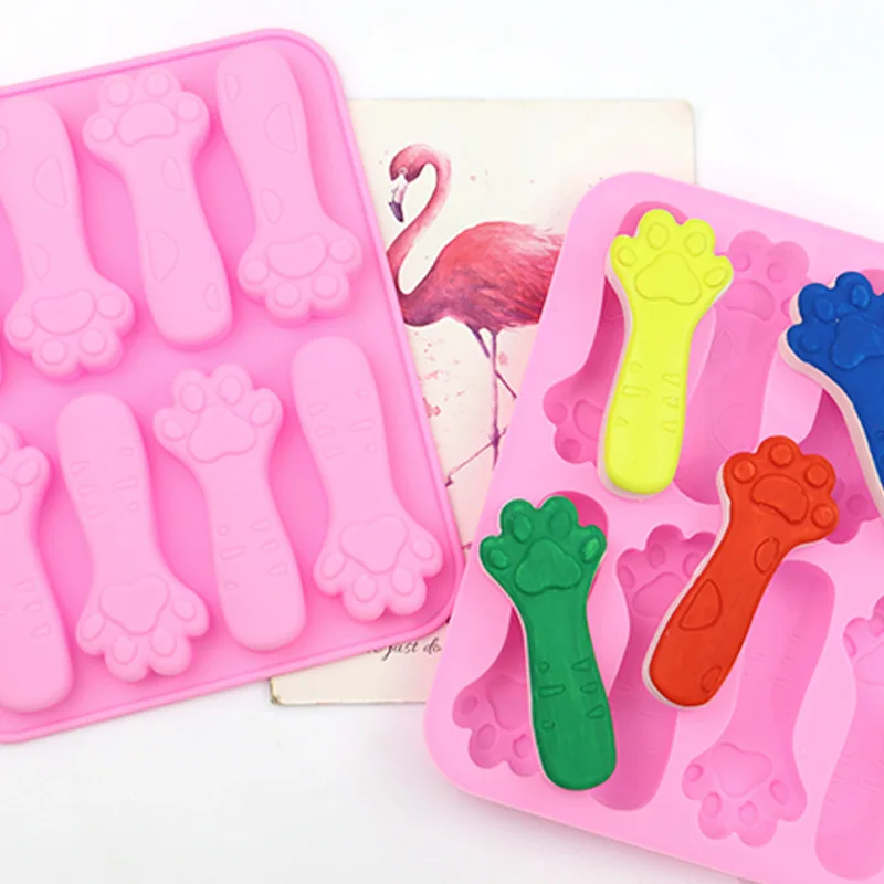 

8 Cavity Cat Claw Biscuit Mould Chocolate Dessert Cookies Silicon Mold DIY Baby Molar Stick Cheese Tool Kitchen Baking Molds