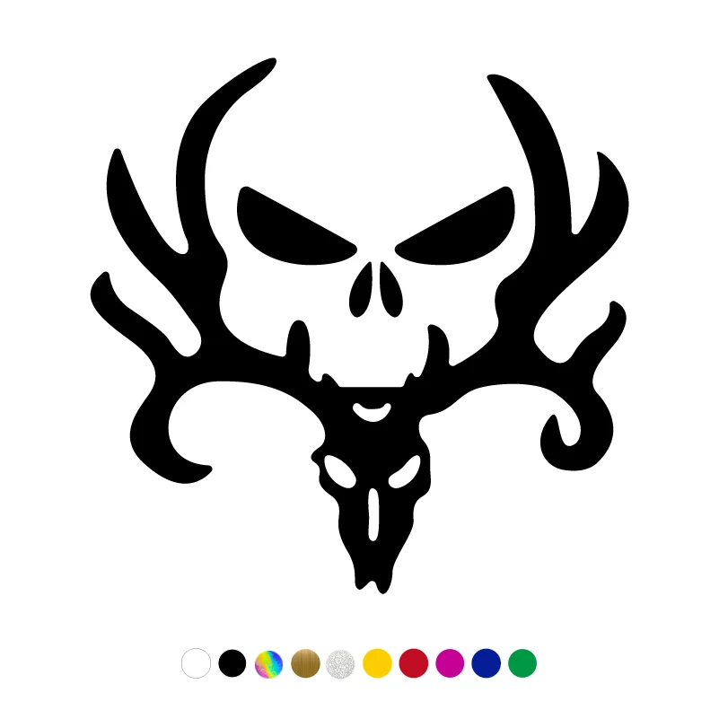 

Creative Antlers Skull Reflective Sticker Car Motorcycle Bumper Windows Decor Vinyl Decal Auto Sticker Car Accessories
