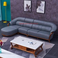 customizable luxury leather sofa head layer cowhide solid ebony wood sofa living room lounge chair italian sofa sectional 2022