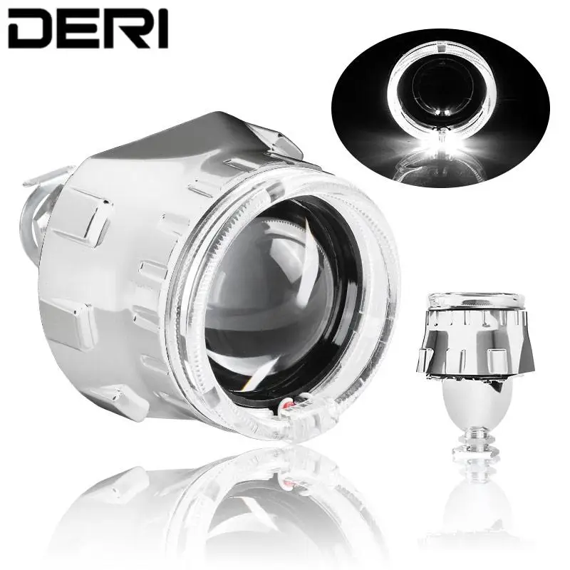 2,5 дюймовые Биксеноновые линзы для проектора ангельские глазки гало универсальный для H4 H7 модификация фар H1 HID лампа автомобильная фара LHD RHD