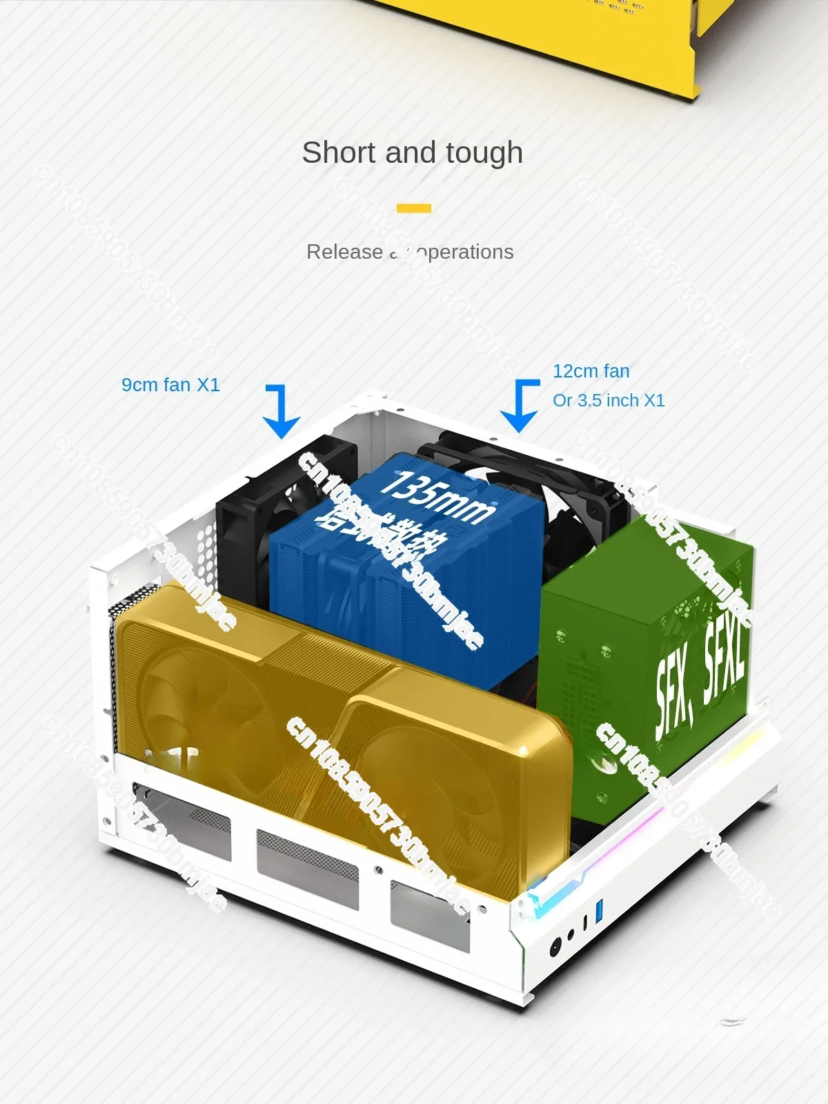 ITX E24T Energy Box горизонтальный настольный компьютер SFX алюминиевый башня из сплава с