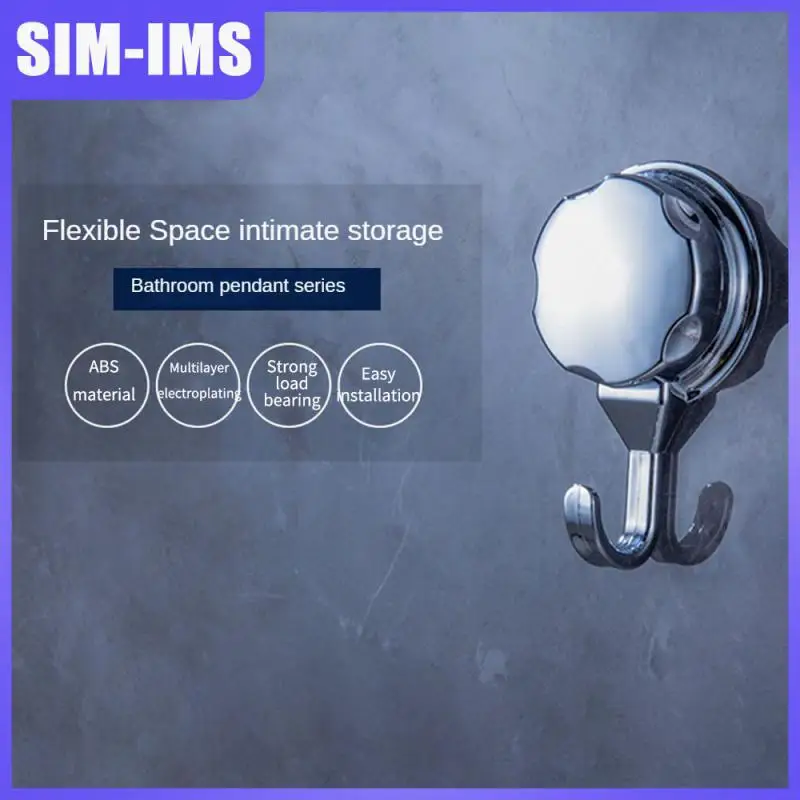 

For Kitchen Bathroom Door Wall Suction Cup Hook Plastic Durable Wall Organizer Hook Multi-purpose Reusable Hooks 1pcs Silver