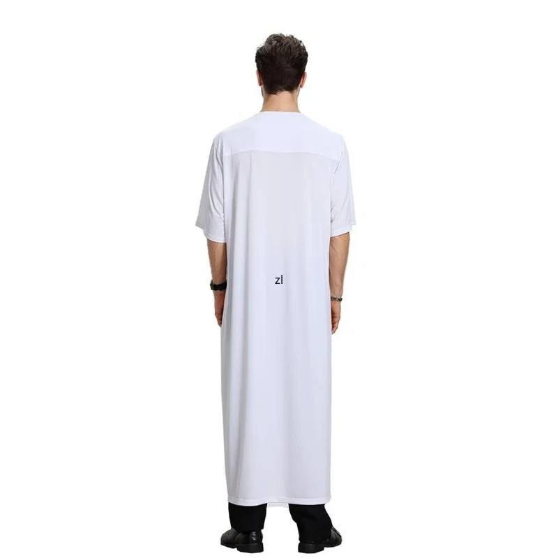 Muslim Abaya for Men Jubba Thobe Middle East Long Robes Kaftan Arab Dubai Adult Islamic Clothing