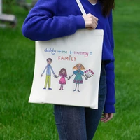 diy personalized custom canvas bag with logo text character scenery printing color photo casual shopping bag large capacity