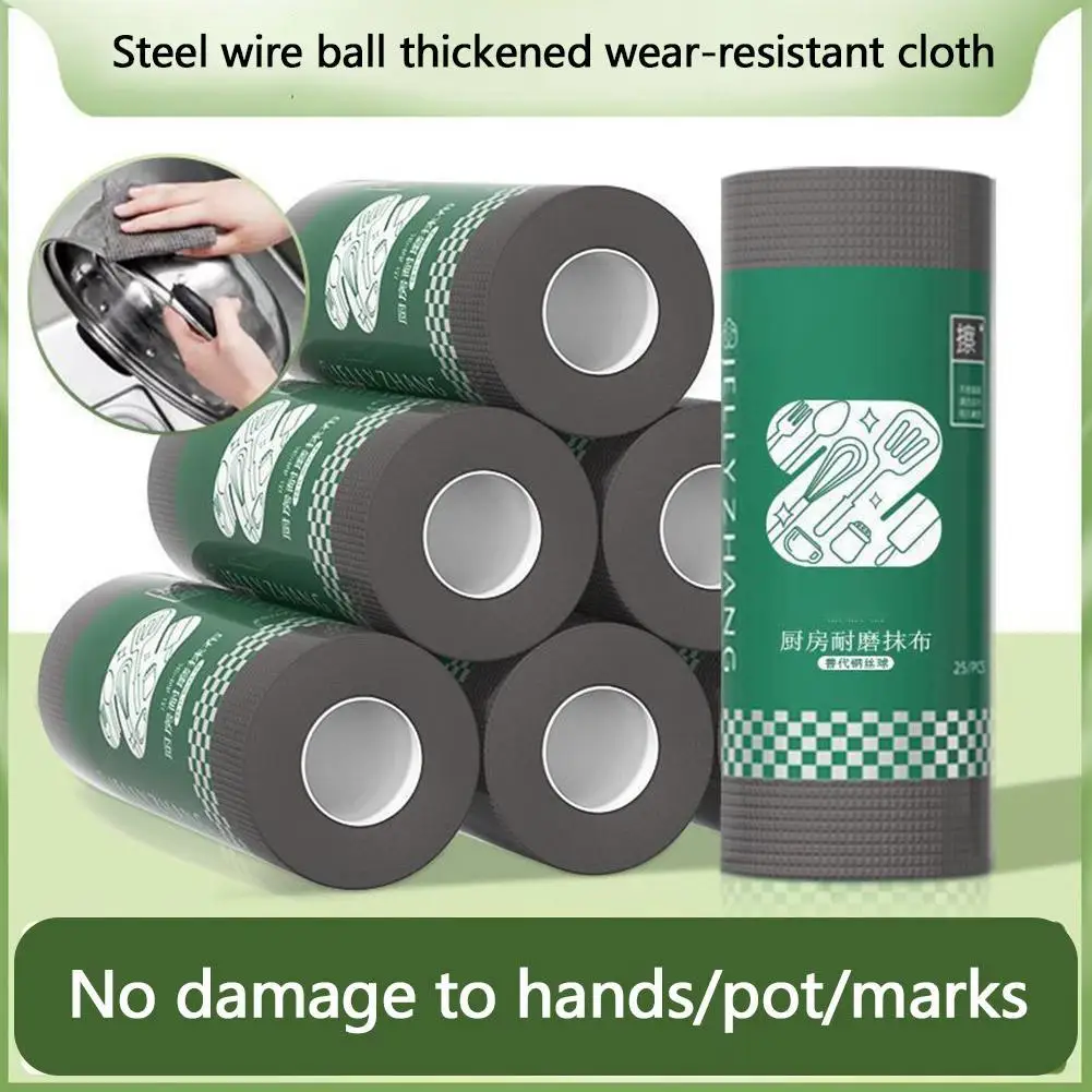 

Durable Kitchen Scrub Cloth Kitchen Wear-resistant Rag For Washing Pots Dishes Wipe Tables Kitchen Cleaning Cloths Supplies