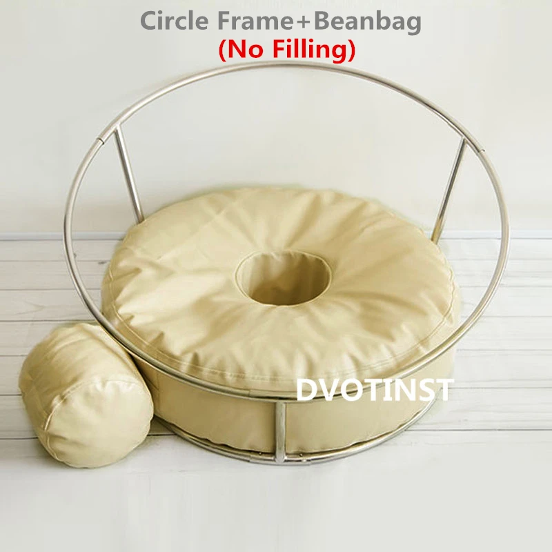 Dvotinst Newborn Baby Photography Props Posing Frame Beanbag Set Studio Accessories Poser Pillow for Studio Shoots Photo Props