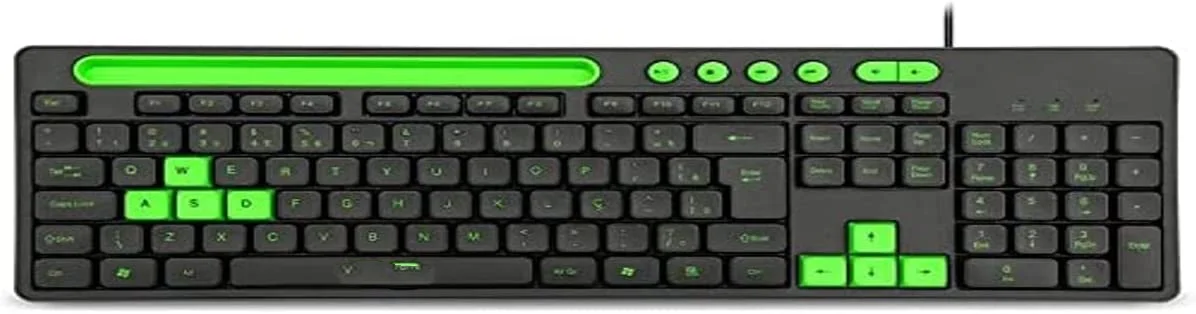 

2023 teclado mecânico gamer GK120 Preto/Verde com Suporte de Smartphone - TC265
