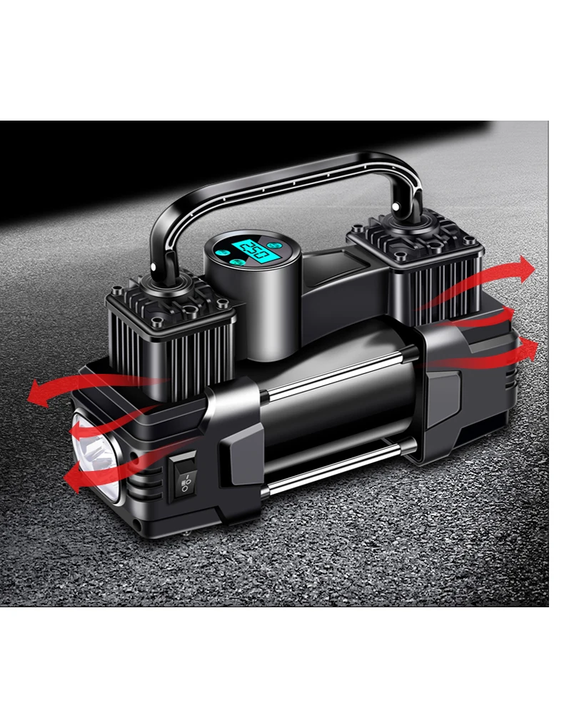 Воздушный насос с двойным цилиндром для автомобиля 12 В |