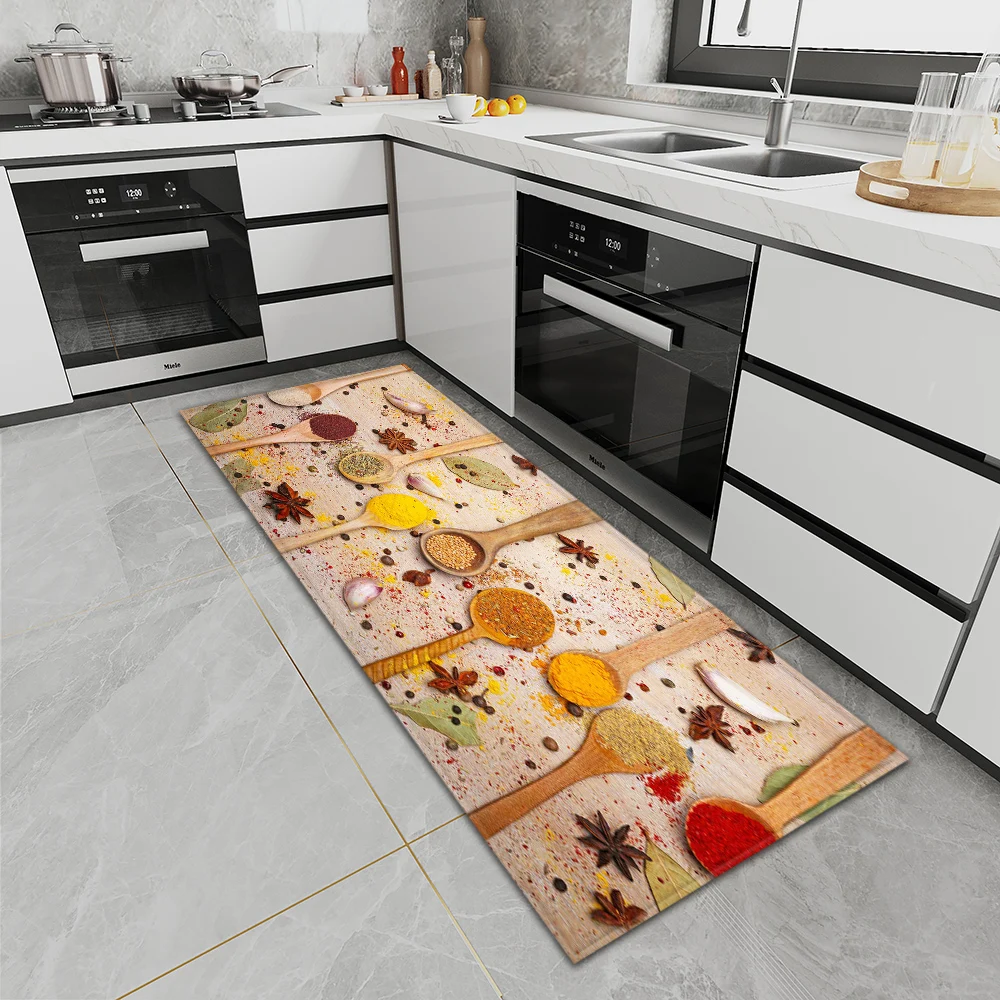 

Modern Kitchen Doormat Decor Bedroom Carpet Bathroom Anti-Slip Floor Home Balcony Hallway Long Rug Bedside Living Room Foot Mat