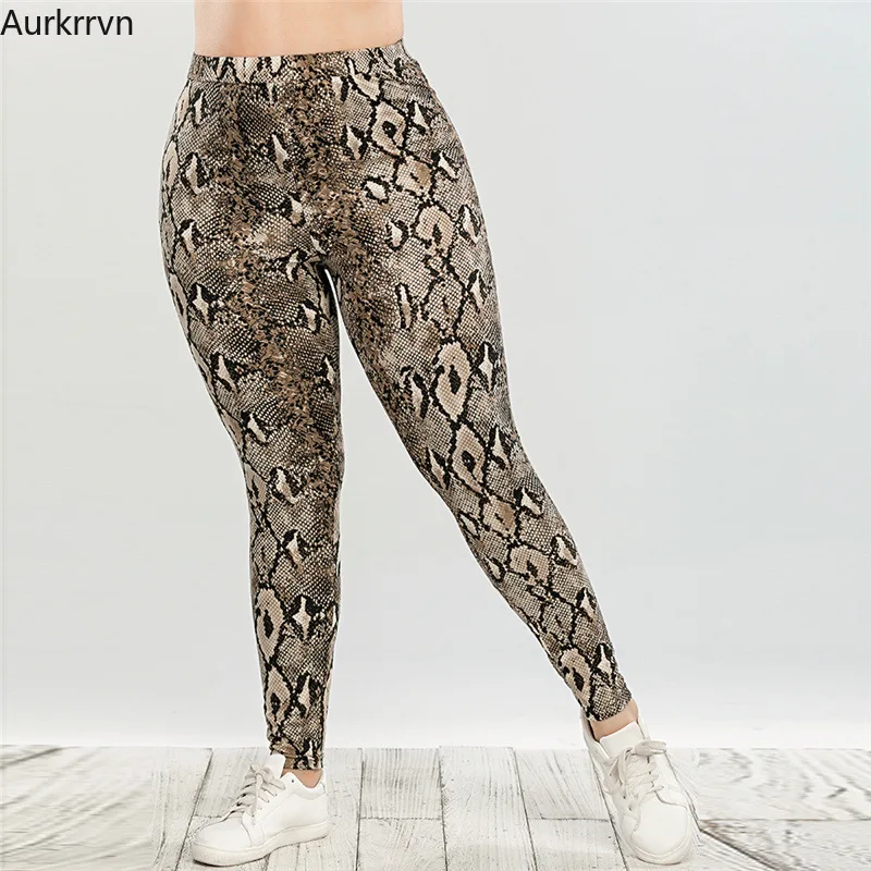 

Plus Size Women Clothing Casual Elegant Long Women's Leggings 2022 Summer Women's Pants Python Lines Big Size Pencil Pants Women