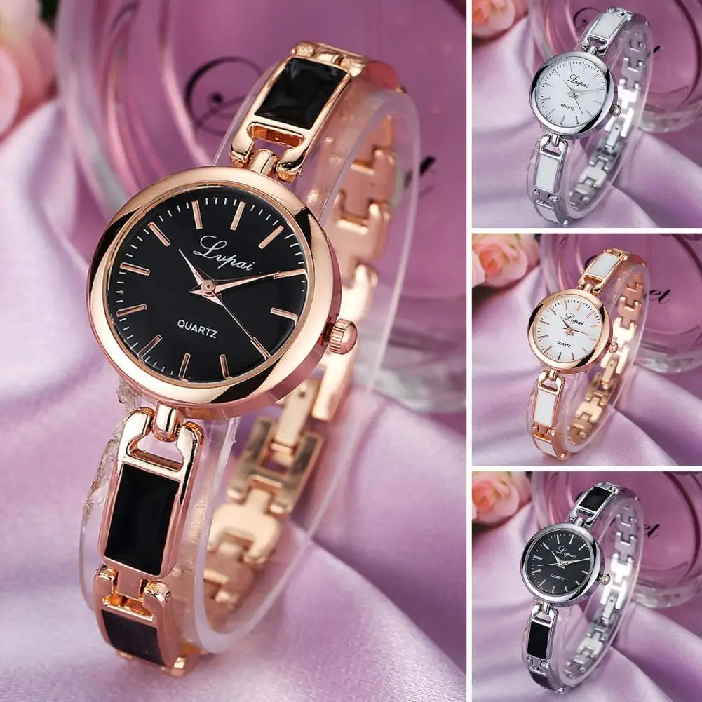 

Women Bracelet Watch Round 3 Hand Quartz Movement Elegant Gift Fashion Jewelry Ladies Girls Dress Wristwatch Daily Wear