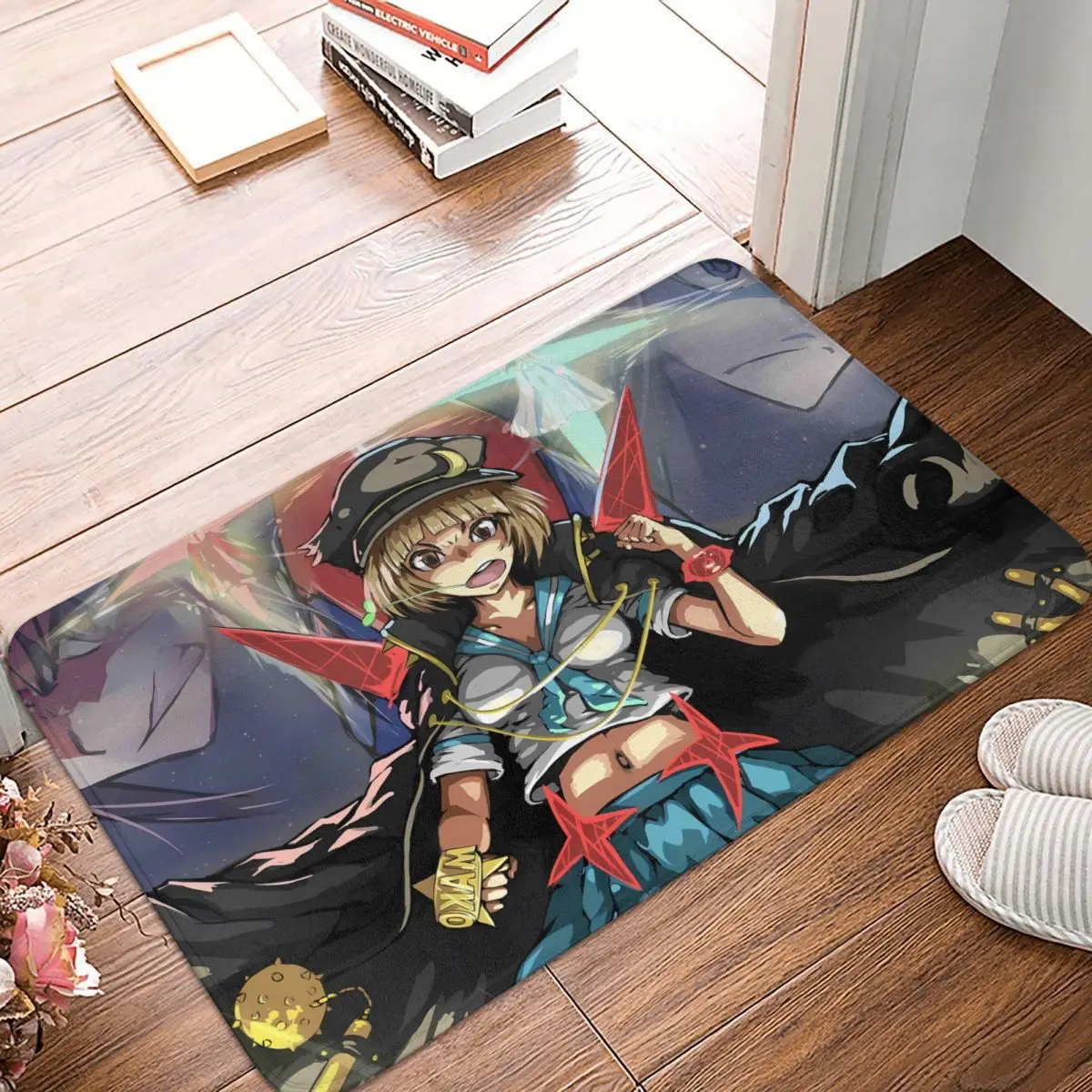 

Kill la Kill Anime Non-slip Doormat Mako Mankanshoku Bath Bedroom Mat Prayer Carpet Flannel Pattern Decor