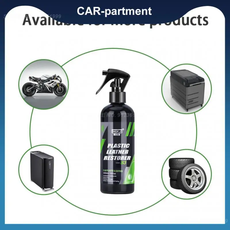 

S3 Hgkj Universal Seat Leather Liquid Wax Polish Plastic Restore Cleaner Spray Accessories Waterproof Plastic Leather Restorer