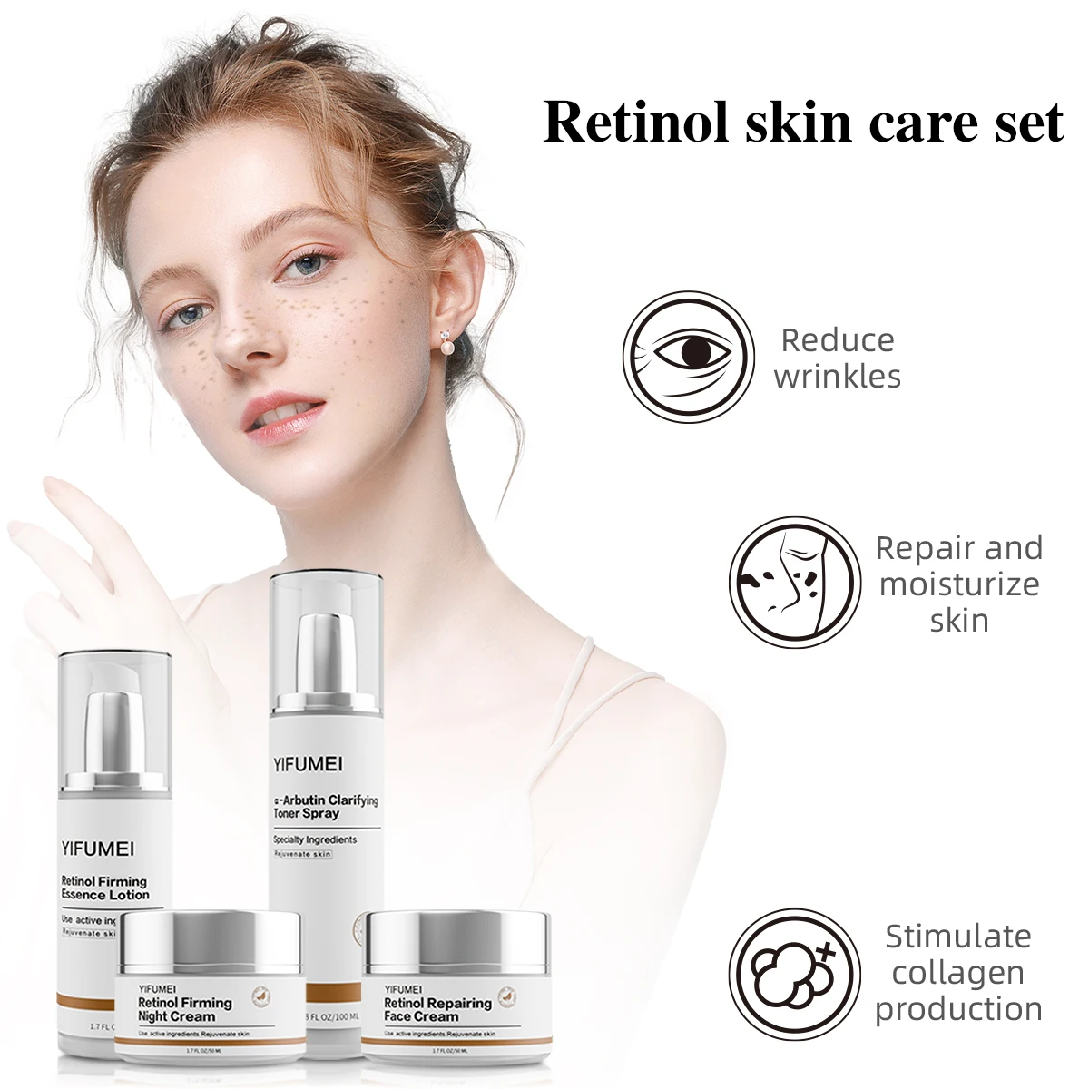 4 шт./компл. дневный и легкий крем с ретинолом тонер-эссенция сыворотка