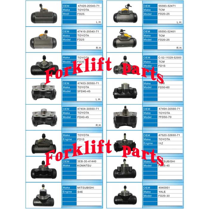 Запчасти для вилочного погрузчика 7FD40/50/8FD40 тормозной цилиндр насос TOYOTA OEM 47403-31040-71