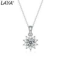 laya s925 sterling silver 0 5ct moissanite luxurious shiny design stud earrings for women bride wedding luxury fine jewelry