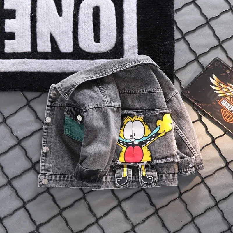

Children's Denim Jacket New Boys Baby Jacket Jeans Spring and Autumn Girl Clothes Children's Outer Coat 8M-6T