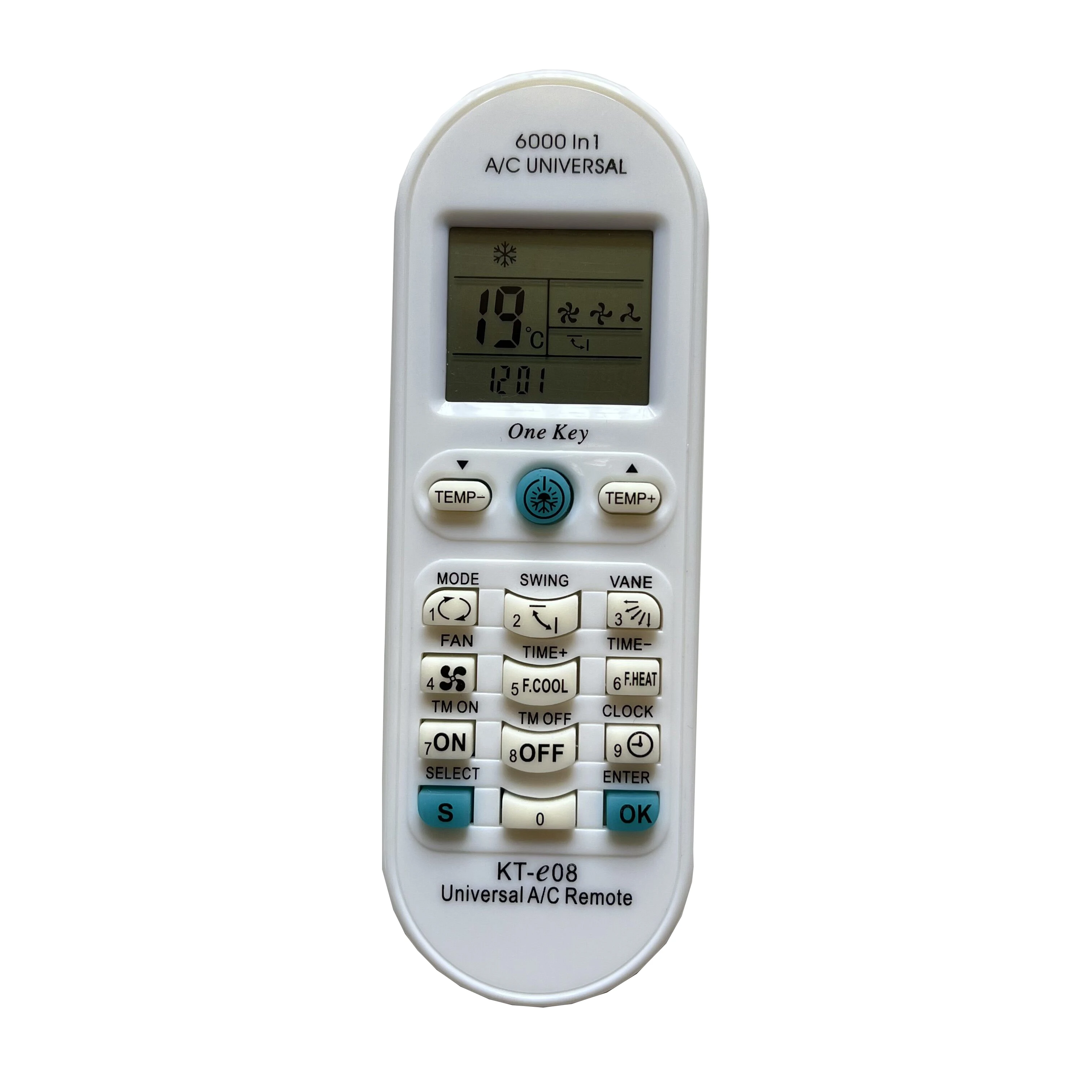 

N Air Conditioner A/C Conditioning Universal Remote Control for Toshiba Panasonic Sanyo Fujitsu KT-e08 6000 in 1 One Key Series