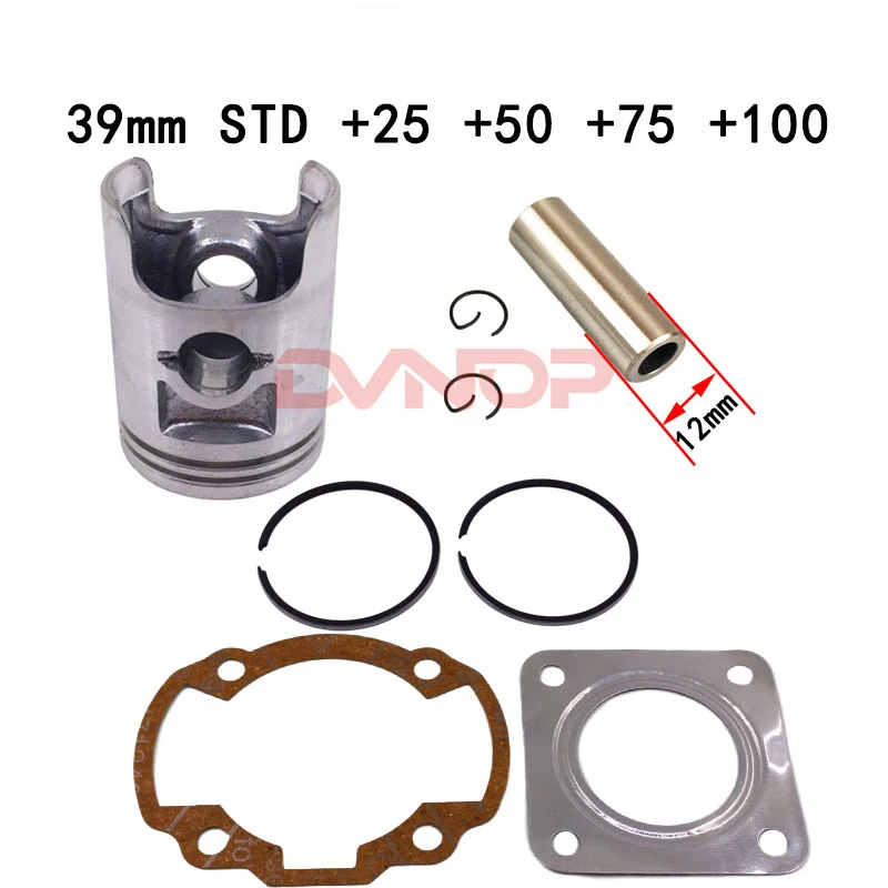 

Поршневое кольцо DIO50, поршневое кольцо для скутера, диаметр поршня 39 мм + 25 + 50 + 75 + 100, поршневое кольцо для 12 мм