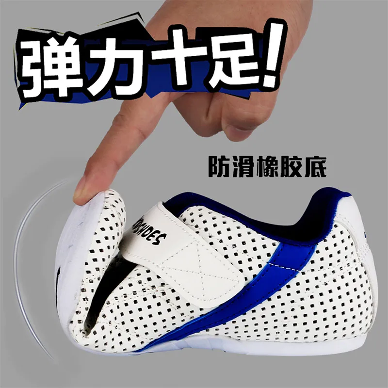 

New arrival Taekwondo shoes Good quality Fitness karate shoes adult child training competition WTF approved sport Thai Chi shoes