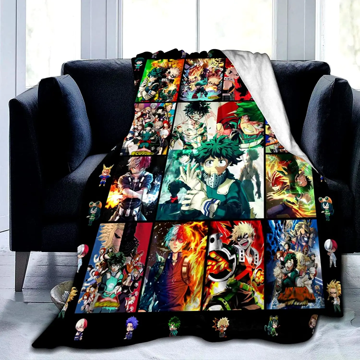 

Супермягкое фланелевое одеяло в стиле аниме, мультяшный плед, легкое покрывало для дивана, кресла, для спальни, взрослых, детей, мальчиков и ...