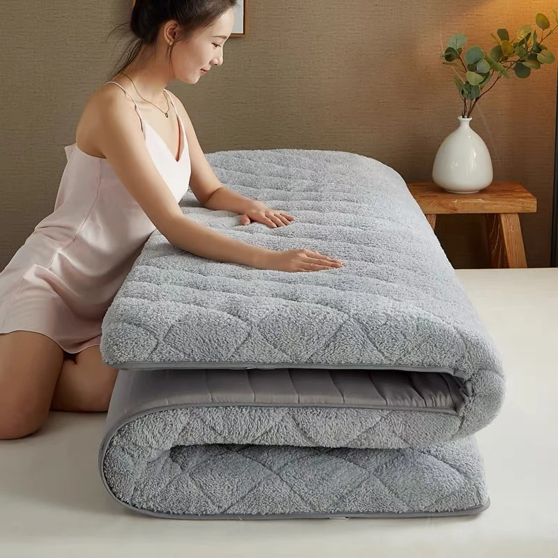 Матрас из овечьей шерсти для кровати портативный фланелевый матрас хлопка