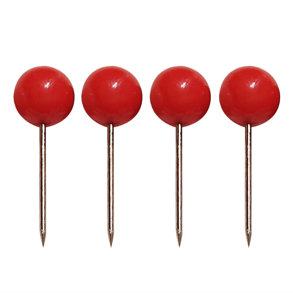 

Push Map Pin Tacks Round Board Head Black Sewing Cork Thumb Red Drawing Pushpins Clips Wall Crafts Decorative Maps Tack Travel