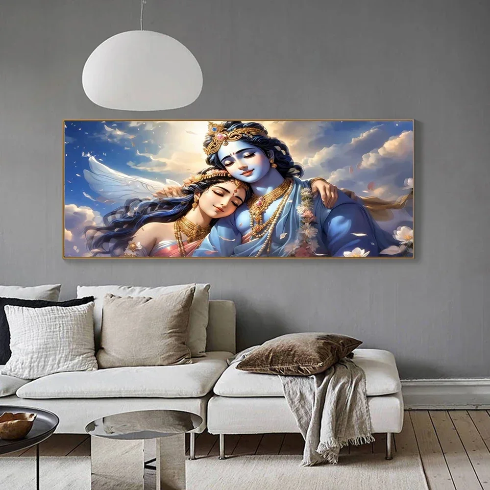 Художественный плакат Radha Krishna принты для гостиной домашний декор индийский