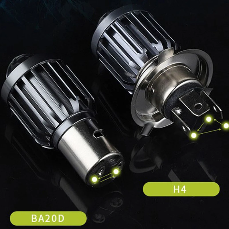 

1Pc H6 BA20D LED Motorcycle Headlight Bulbs 10000LM COB Len White To Yellow DC 12V HD Len With Focus Line IP68 Accessoires Moto
