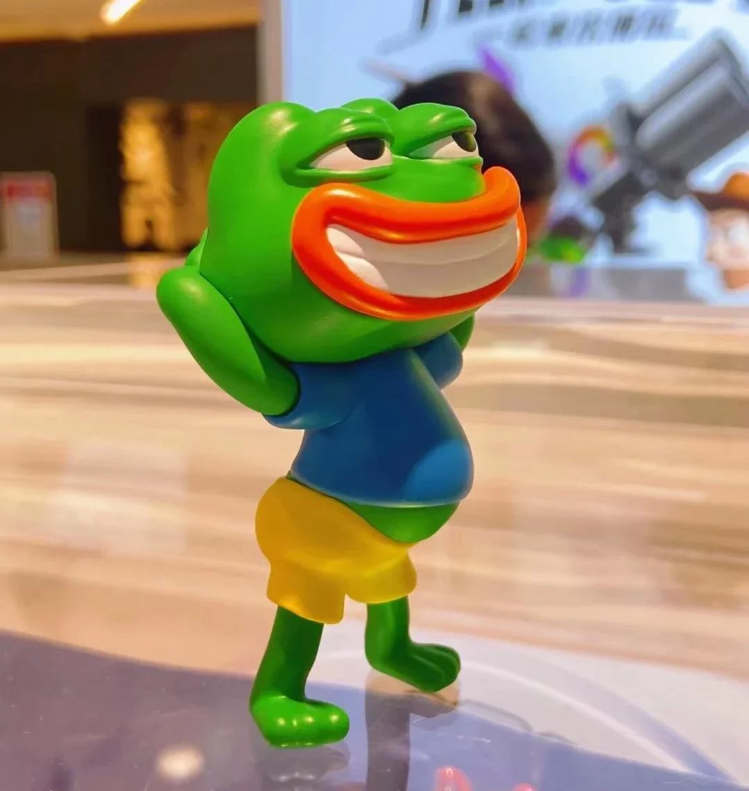 Фото PEPE The Frog Money Player Series глухая коробка фигурки, игрушки, игры, богатые лягушки, модная фигурка, декоративная модель №4