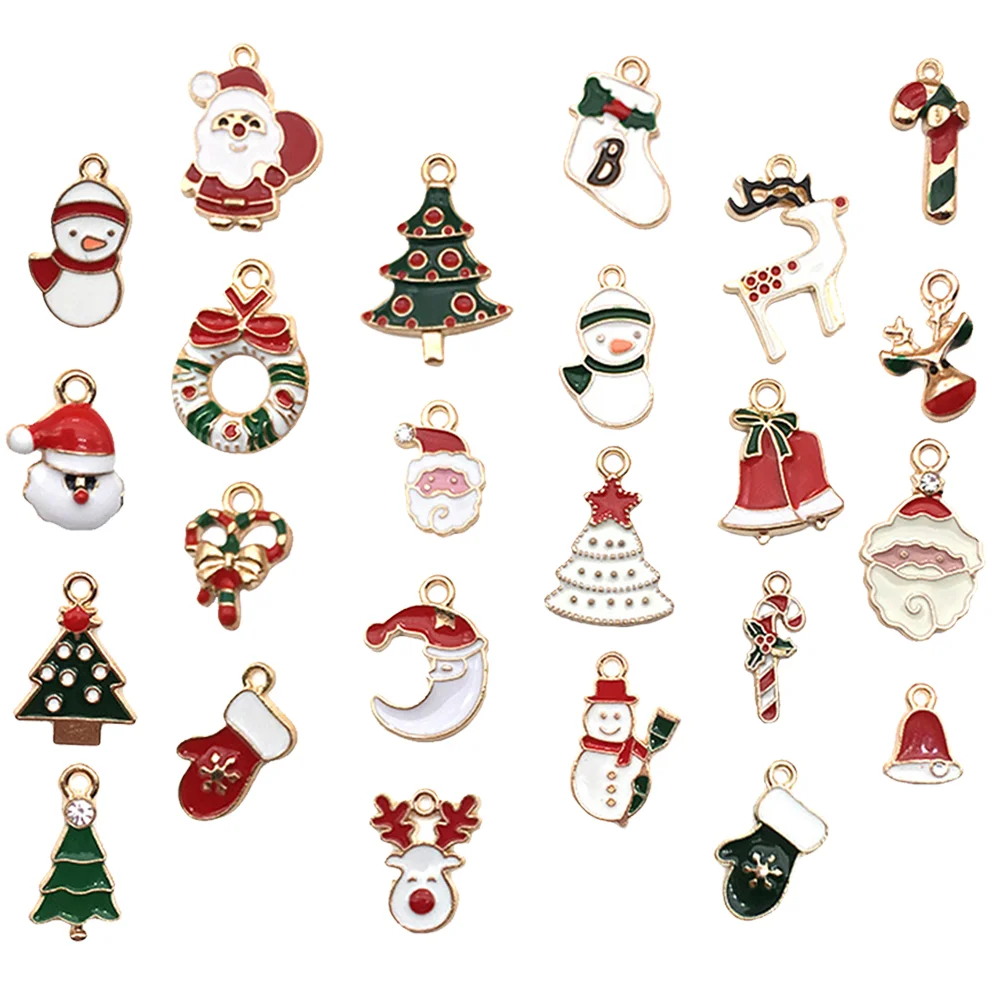 

Christmas New Year Pendant DIY Alloy Xmas Jewelry Accessories Accessory Gold Vermeil Earrings