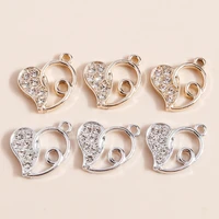 10pcs 1717mm elegant crystal love heart charms for jewelry making women fashion earrings pendants necklaces diy crafts supplies