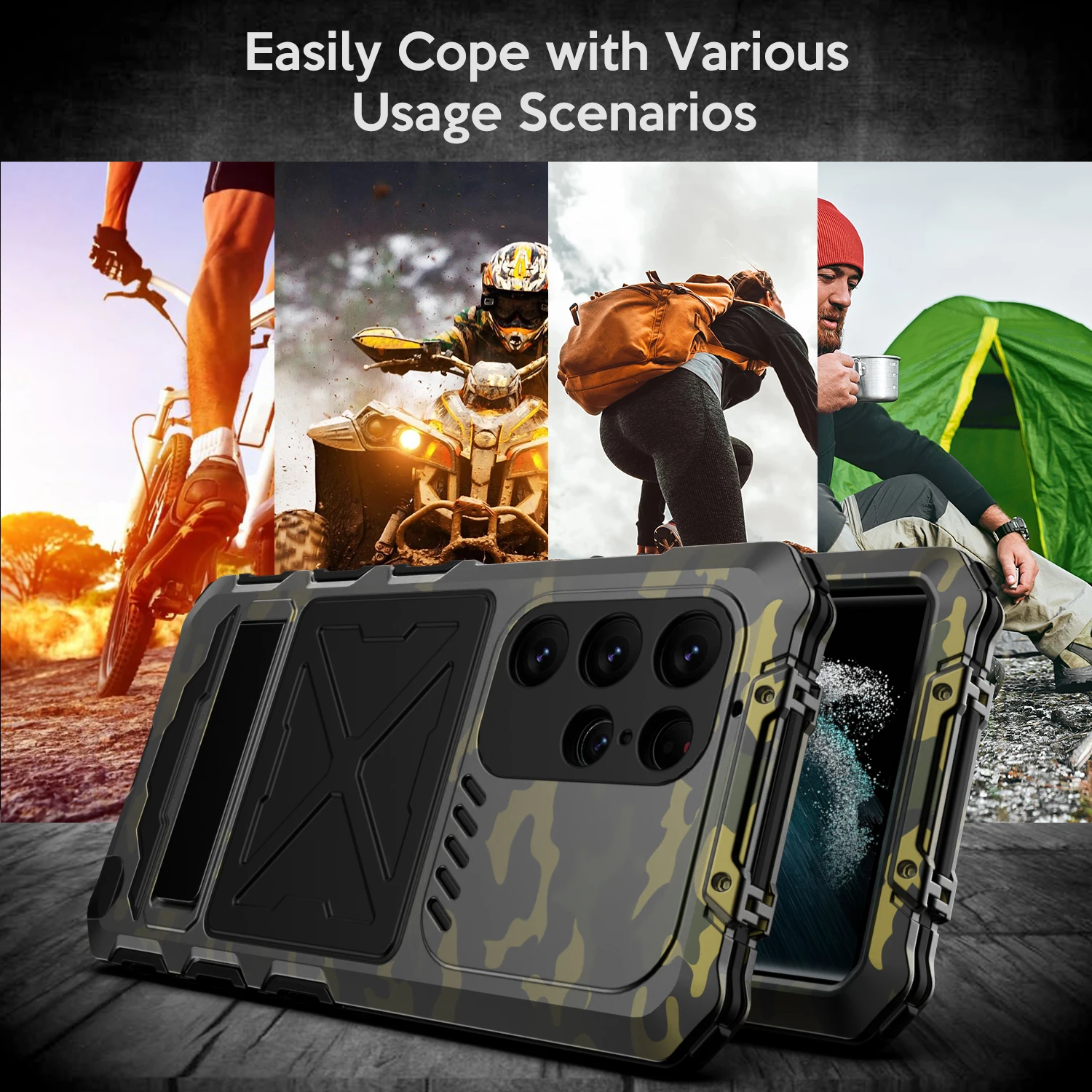 360 Full Metal Waterproof Phone Case For Samsung S23 S22 Ultra Plus S21FE Note 5G Aluminum Shockproof Armor Cover Fundas Couqe