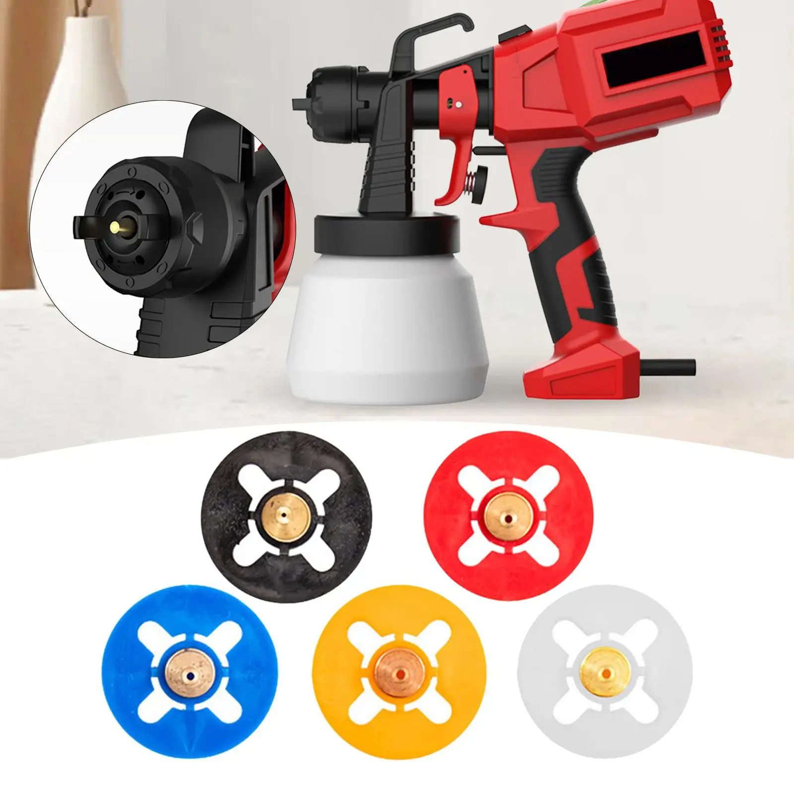 

5x Paint Sprayer Nozzles DIY Metal Painting Project Electric Paint Nozzles Spray Nozzles for Door Garden Walls Chairs Fence