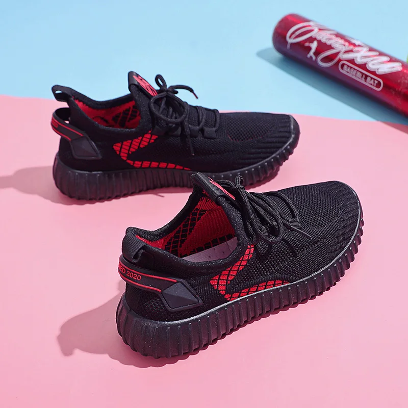 

Кроссовки женские летние сетчатые, легкие сникерсы с резиновой подошвой, на шнуровке, дышащие, Нескользящие, модная обувь для отдыха