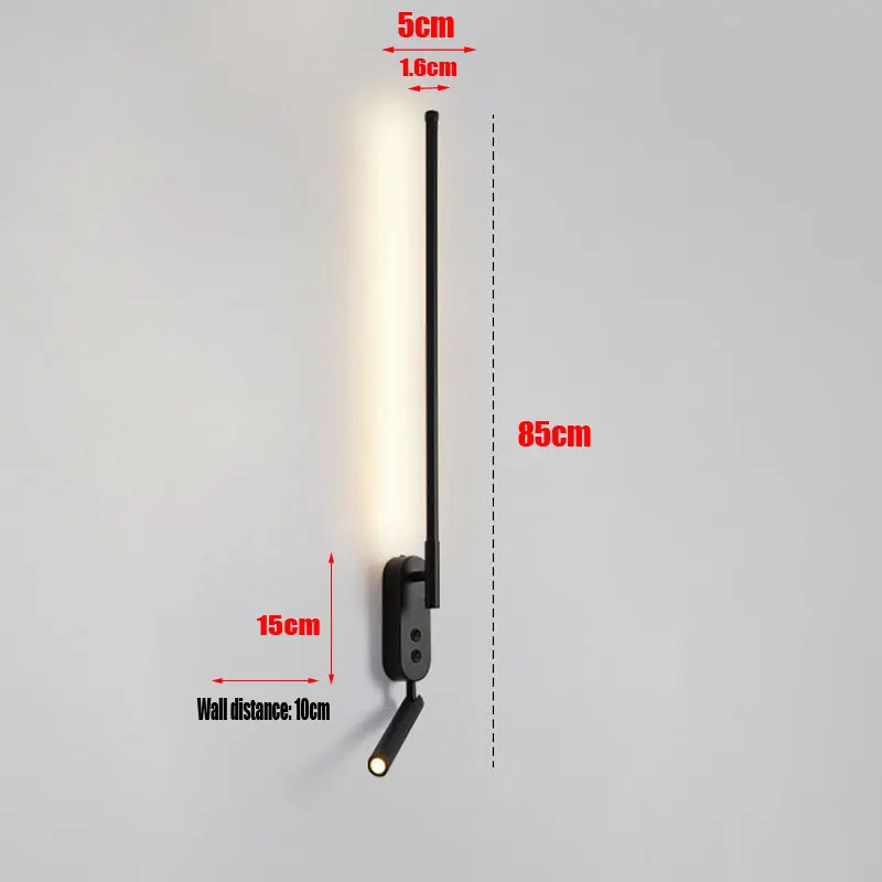 

Минималистичная настенная лампа juhaw чёрная